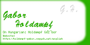 gabor holdampf business card